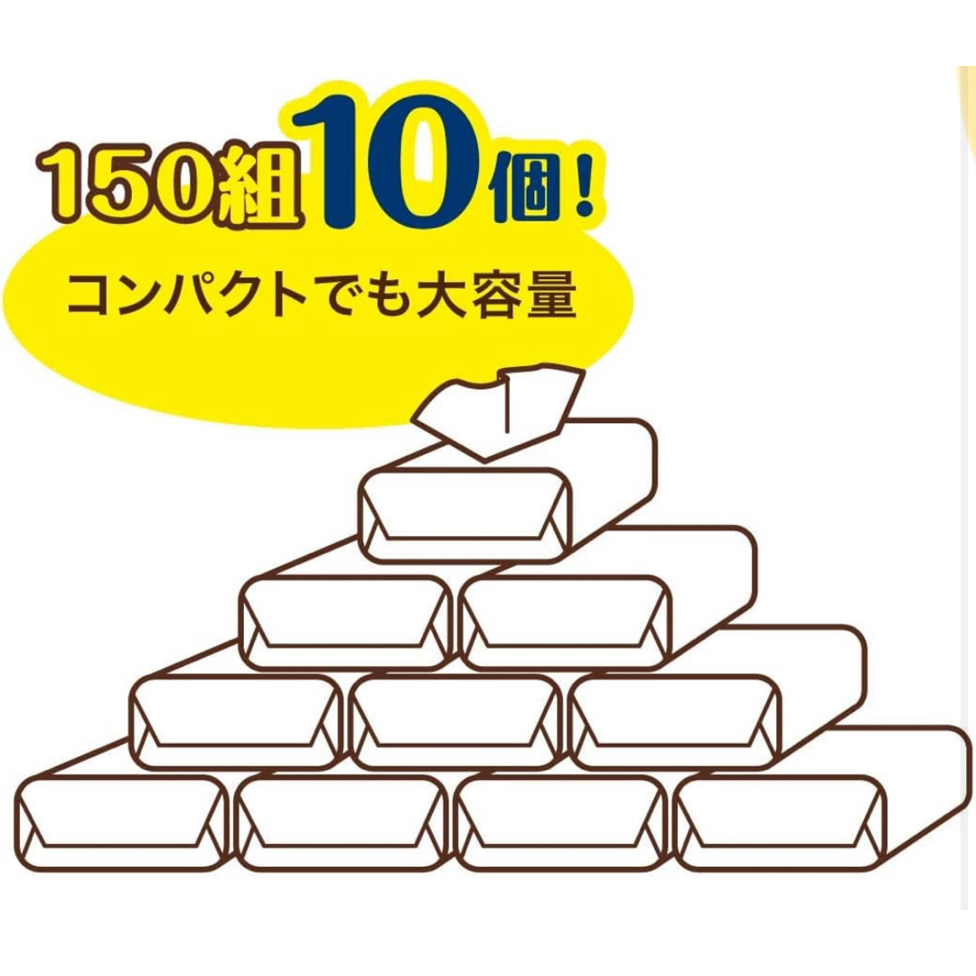 大王製紙(ダイオウセイシ)のエリエール イーナ ソフトパックティシュー 10個パック 300枚 インテリア/住まい/日用品の日用品/生活雑貨/旅行(日用品/生活雑貨)の商品写真