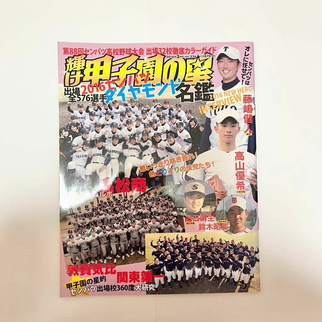 輝け甲子園の星　2016年3月号　VOL.236　高校野球　野球 エンタメ/ホビーの雑誌(趣味/スポーツ)の商品写真