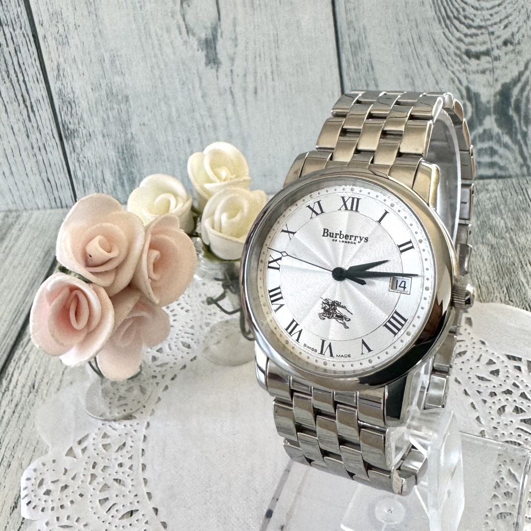 BURBERRY(バーバリー)の【電池交換済】BURBERRY バーバリー 腕時計 12000G シルバー メンズの時計(腕時計(アナログ))の商品写真