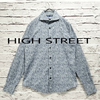 【花柄刺繍】ハイストリート HIGH STREET カッタウェイ シャツ 日本製