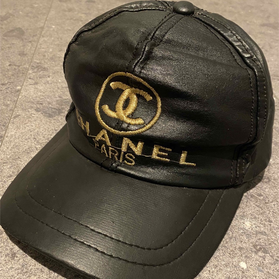 CHANEL(シャネル)のCHANEL vintage leather cap 80's メンズの帽子(キャップ)の商品写真