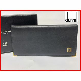 ダンヒル(Dunhill)のdunhill ダンヒル 二つ折り 長財布 黒 箱付 D6(長財布)