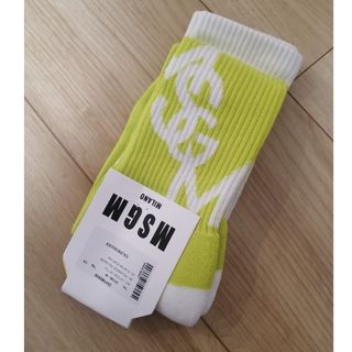 エムエスジイエム(MSGM)の【新品未使用】MSGM エムエスジーエム ロゴソックス イエロー 靴下(ソックス)