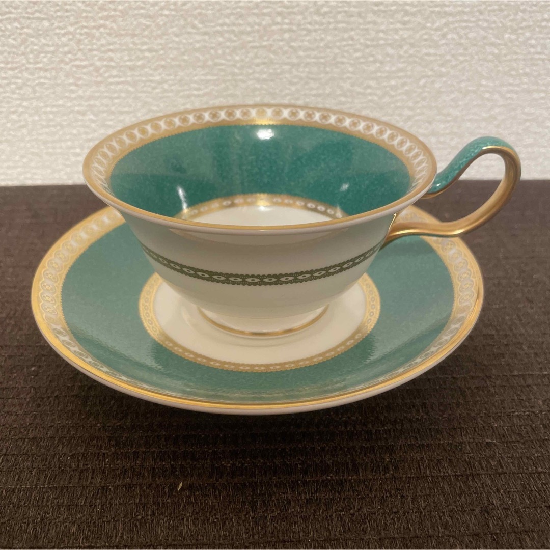 WEDGWOOD(ウェッジウッド)のウェッジウッド　ユーランダー　パウダーグリーン　ピオニー　カップ&ソーサー インテリア/住まい/日用品のキッチン/食器(グラス/カップ)の商品写真