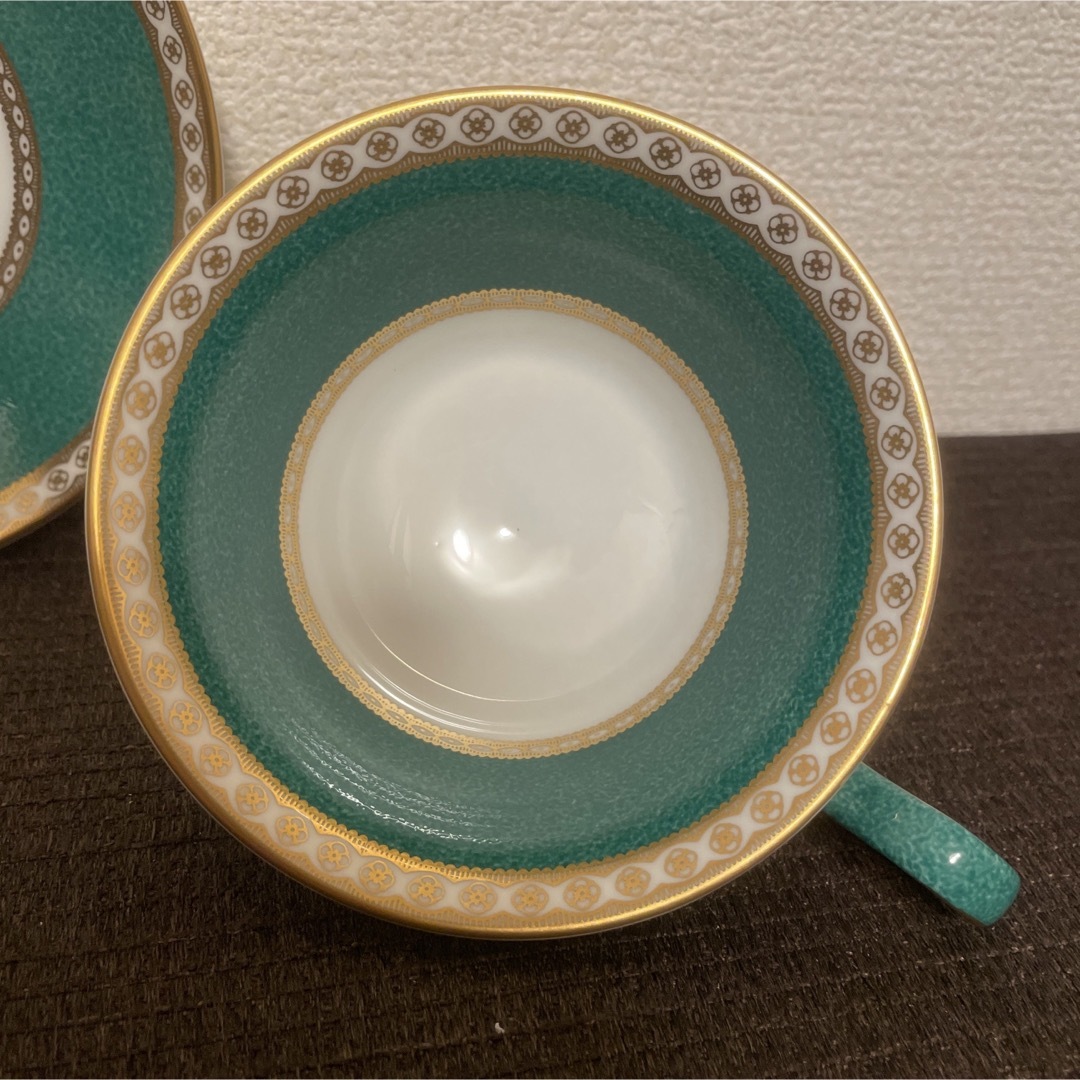 WEDGWOOD(ウェッジウッド)のウェッジウッド　ユーランダー　パウダーグリーン　ピオニー　カップ&ソーサー インテリア/住まい/日用品のキッチン/食器(グラス/カップ)の商品写真