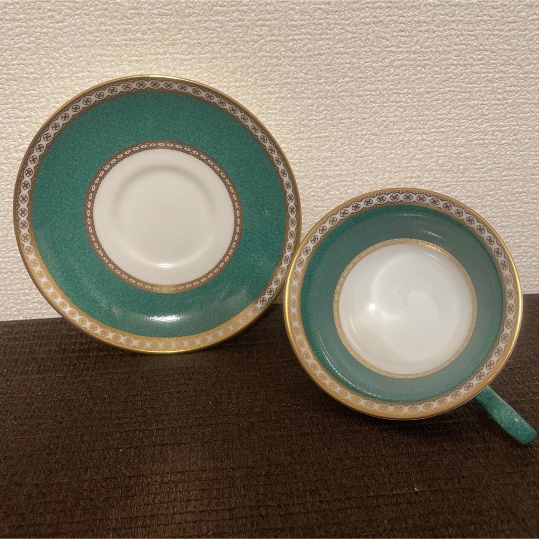 WEDGWOOD(ウェッジウッド)のウェッジウッド　ユーランダー　パウダーグリーン　ピオニー　カップ&ソーサー インテリア/住まい/日用品のキッチン/食器(グラス/カップ)の商品写真