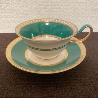 ウェッジウッド(WEDGWOOD)のウェッジウッド　ユーランダー　パウダーグリーン　ピオニー　カップ&ソーサー(グラス/カップ)