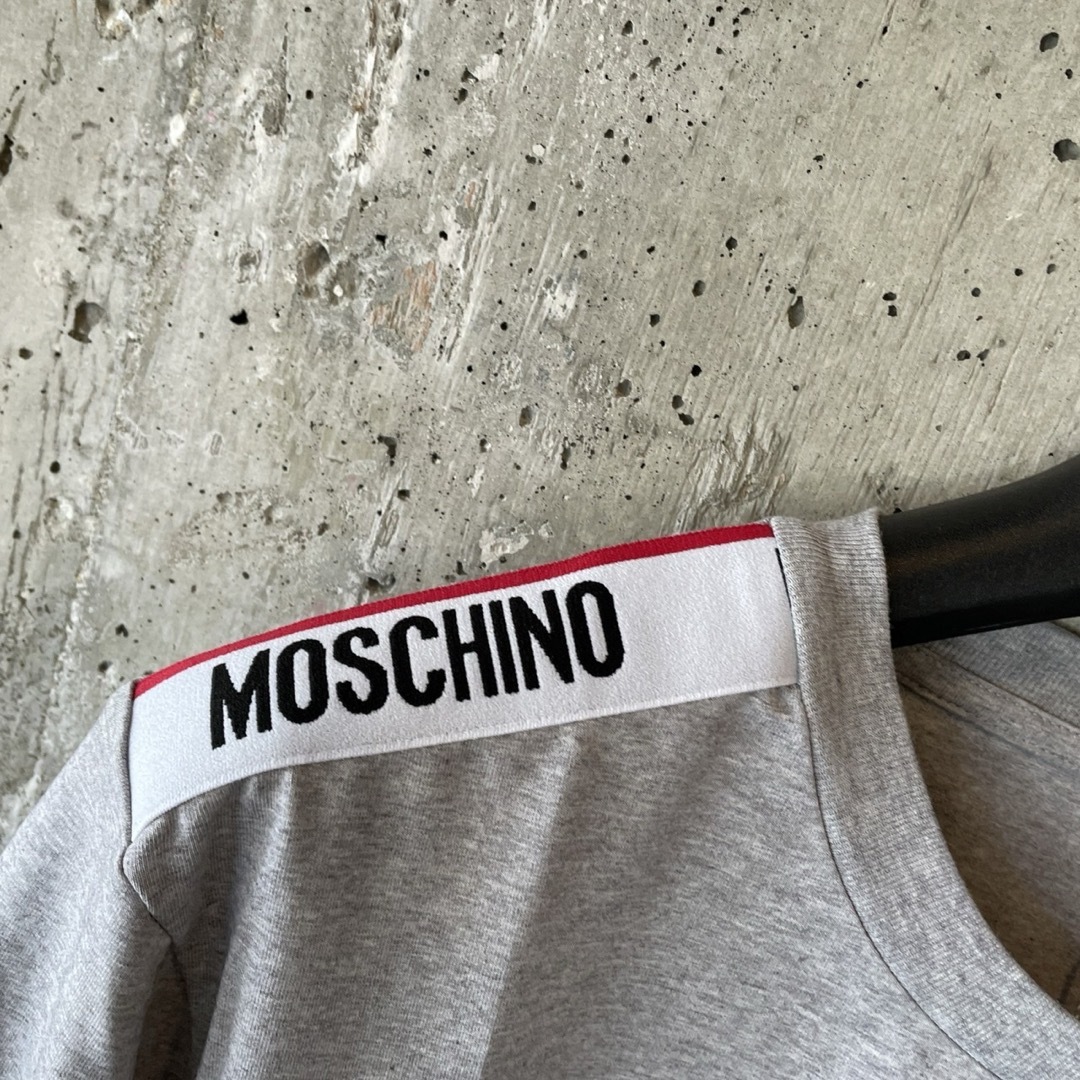 MOSCHINO(モスキーノ)のMOSCHINO モスキーノ ロンT 長袖Tシャツ ストレッチ グレー S メンズのトップス(Tシャツ/カットソー(七分/長袖))の商品写真