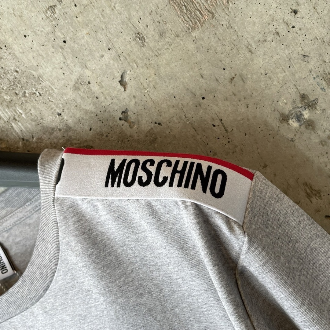 MOSCHINO(モスキーノ)のMOSCHINO モスキーノ ロンT 長袖Tシャツ ストレッチ グレー S メンズのトップス(Tシャツ/カットソー(七分/長袖))の商品写真