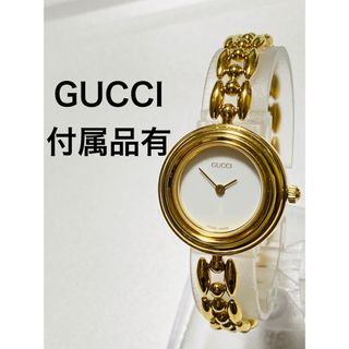 グッチ(Gucci)の美品！　GUCCI グッチ　チェンジベゼル　Mサイズ　レディース腕時計(腕時計)