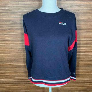 フィラ(FILA)のFILA フィラ️ Mサイズ レディース トレーナー スウェット 赤紺 長袖(トレーナー/スウェット)