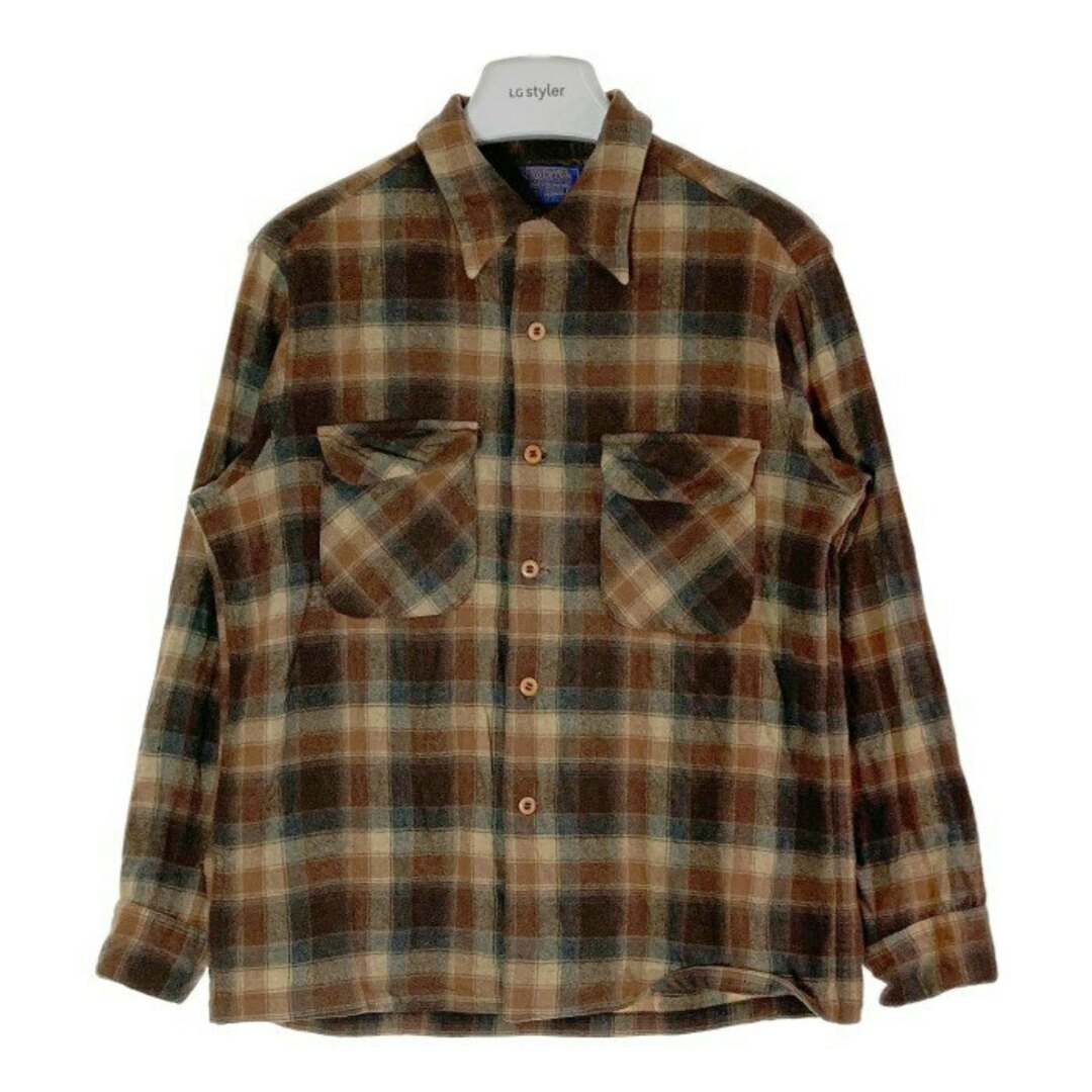 PENDLETON(ペンドルトン)の★PENDLETON ペンドルドン ネルシャツ チェック ブラウン系 sizeL メンズのトップス(シャツ)の商品写真