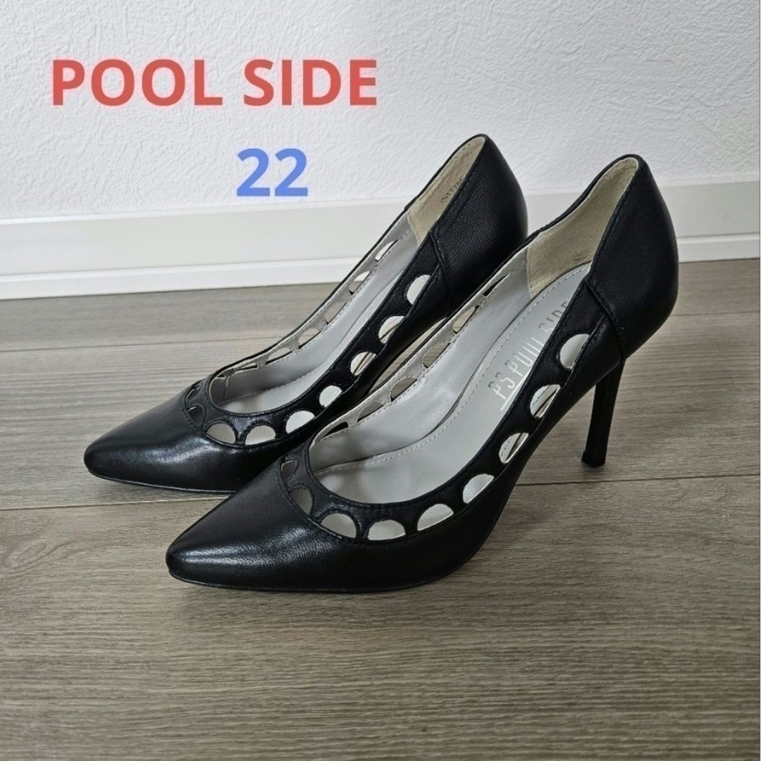 POOL SIDE(プールサイド)のPOOL SIDE  プールサイド パンプス  ブラック レディースの靴/シューズ(ハイヒール/パンプス)の商品写真