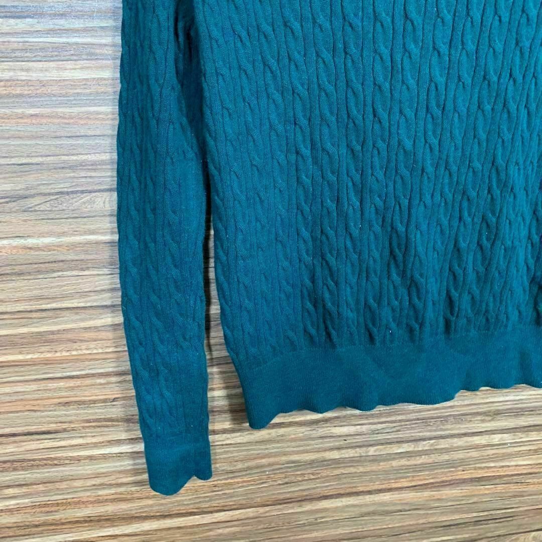 UNIQLO(ユニクロ)のユニクロ UNIQLO️ ニット Lサイズ Tシャツ カシミヤ 緑 グリーン レディースのトップス(Tシャツ(長袖/七分))の商品写真