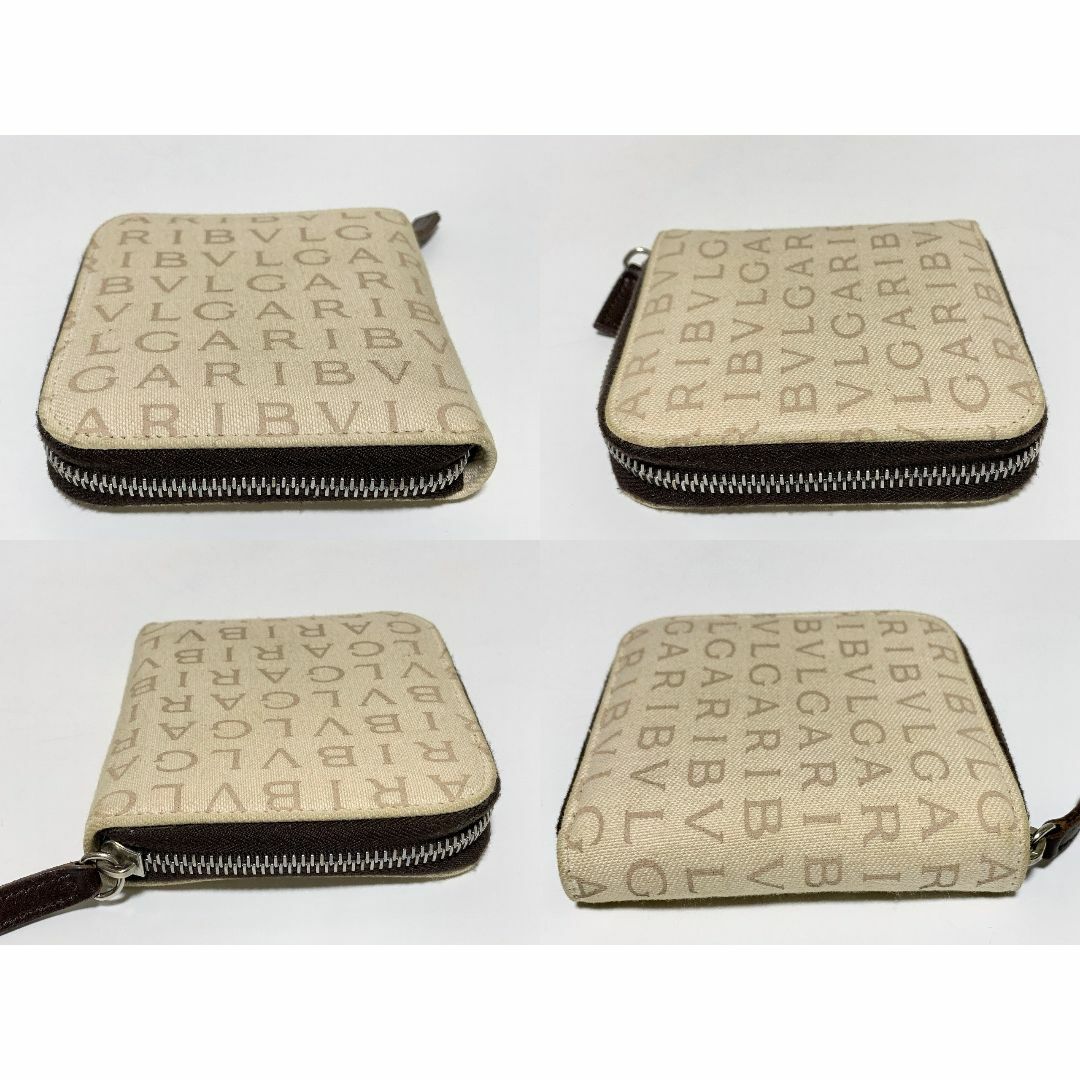 BVLGARI(ブルガリ)のブルガリ ラウンドファスナー 財布 ベージュ 箱付 D6 レディースのファッション小物(財布)の商品写真