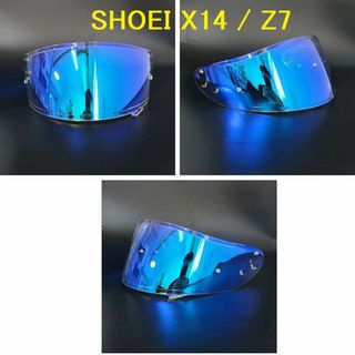 ショウエイ(SHOEI)のSHOEI X14 Z7 ヘルメット　交換用　透明ベース/ブルー　シールド(ヘルメット/シールド)