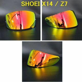 ショウエイ(SHOEI)のSHOEI X14 Z7 ヘルメット　交換用　レッド/ゴールド　シールド(ヘルメット/シールド)