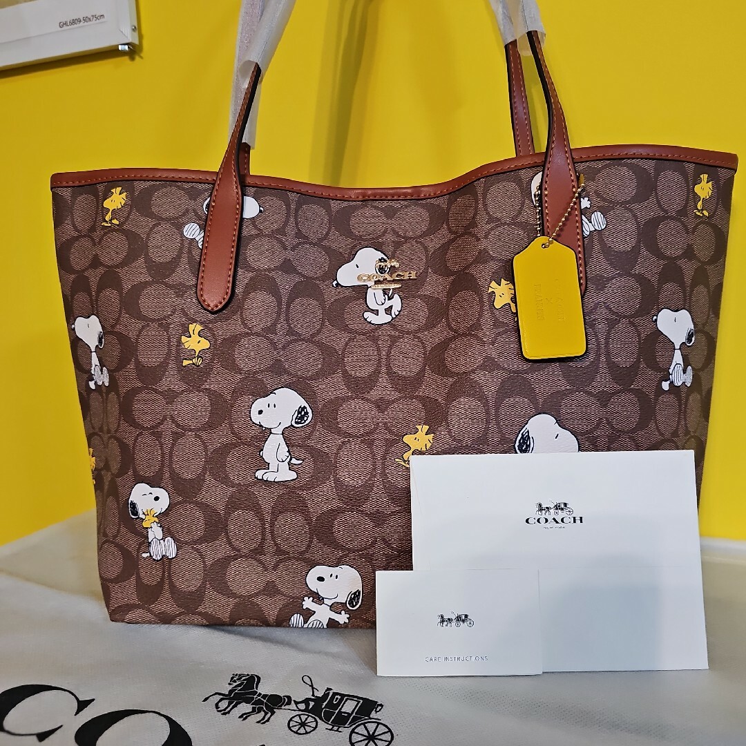 COACH - コーチ スヌーピー トートバッグ COACH 癒し ウッドストック