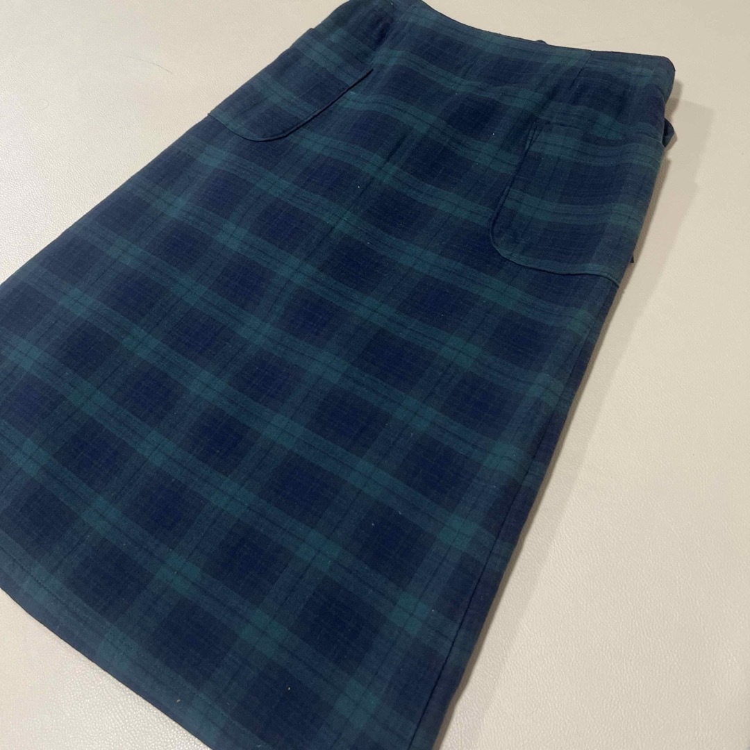 ブラックウォッチ　巻きスカート レディースのスカート(ひざ丈スカート)の商品写真