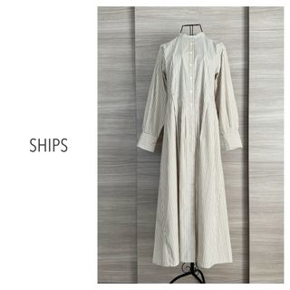 シップス(SHIPS)の23ss◇SHIPS シップス　ブロード ストライプ ブザム タックワンピース(ロングワンピース/マキシワンピース)