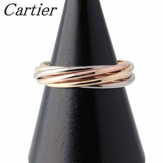 カルティエ(Cartier)のカルティエ トリニティ リング XS 7連 現行モデル #57 AU750 スリーカラー 保証書(2023年) 新品仕上げ済 Cartier【16382】(リング(指輪))
