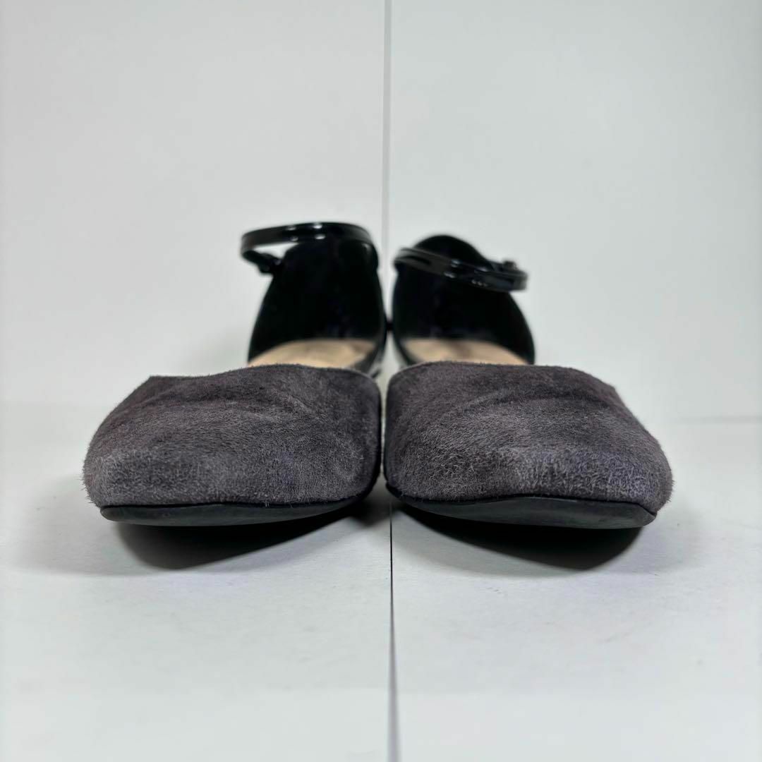 卑弥呼(ヒミコ)の卑弥呼 ヒミコ 25.5 スエード エナメル 切替 サンダル パンプス レディースの靴/シューズ(ハイヒール/パンプス)の商品写真
