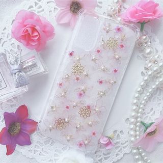 季節限定♡桜とこでまりのスマホケース♡iPhone AQUOS GALAXY(Androidケース)