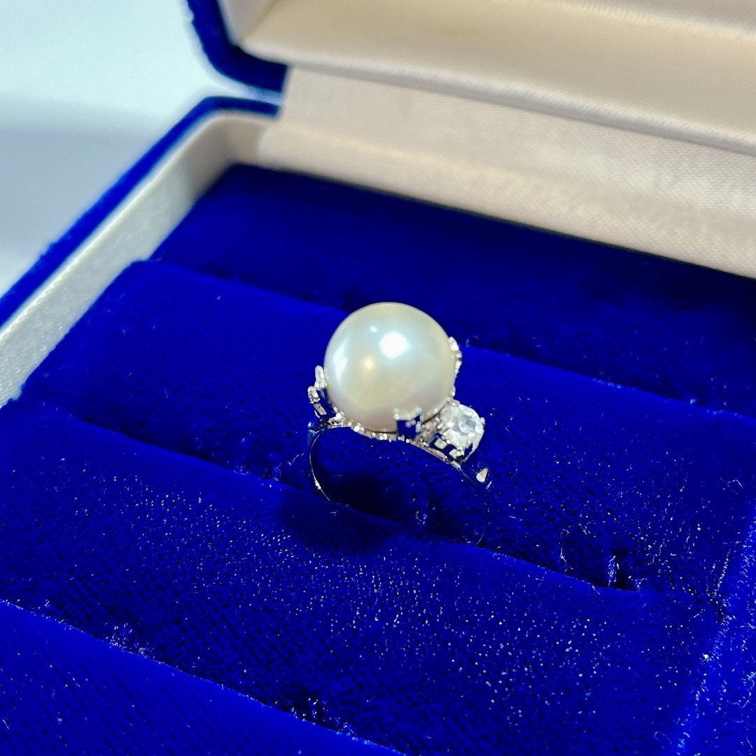 パール 指輪 真珠 13号SILVER リング レディースのアクセサリー(リング(指輪))の商品写真