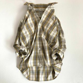 マーガレットハウエル(MARGARET HOWELL)のマーガレットハウエル　グラフチェック　コットンシャツ　春服　メンズ　Sサイズ(シャツ)