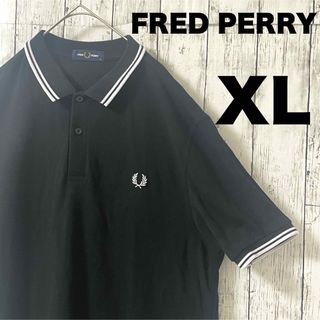 フレッドペリー(FRED PERRY)のFRED PERRY フレッドペリー ポロシャツ XL 刺繍ロゴ ユニセックス(ポロシャツ)