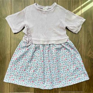 シューラルー(SHOO・LA・RUE)の★美品★  小花柄ワンピース　110㎝　パープル【SHOO.LA.RUE】(ワンピース)