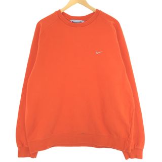 ナイキ(NIKE)の古着 00年代 ナイキ NIKE ワンポイントロゴスウェットシャツ トレーナー メンズXXL /eaa411294(スウェット)