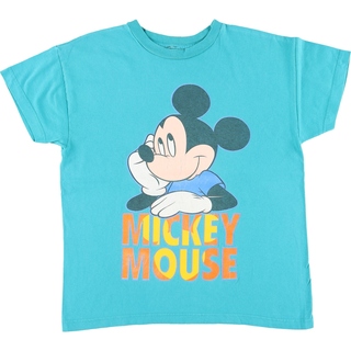 古着 MICKEY MOUSE ミッキーマウス キャラクタープリントTシャツ メンズL /eaa427374(Tシャツ/カットソー(半袖/袖なし))