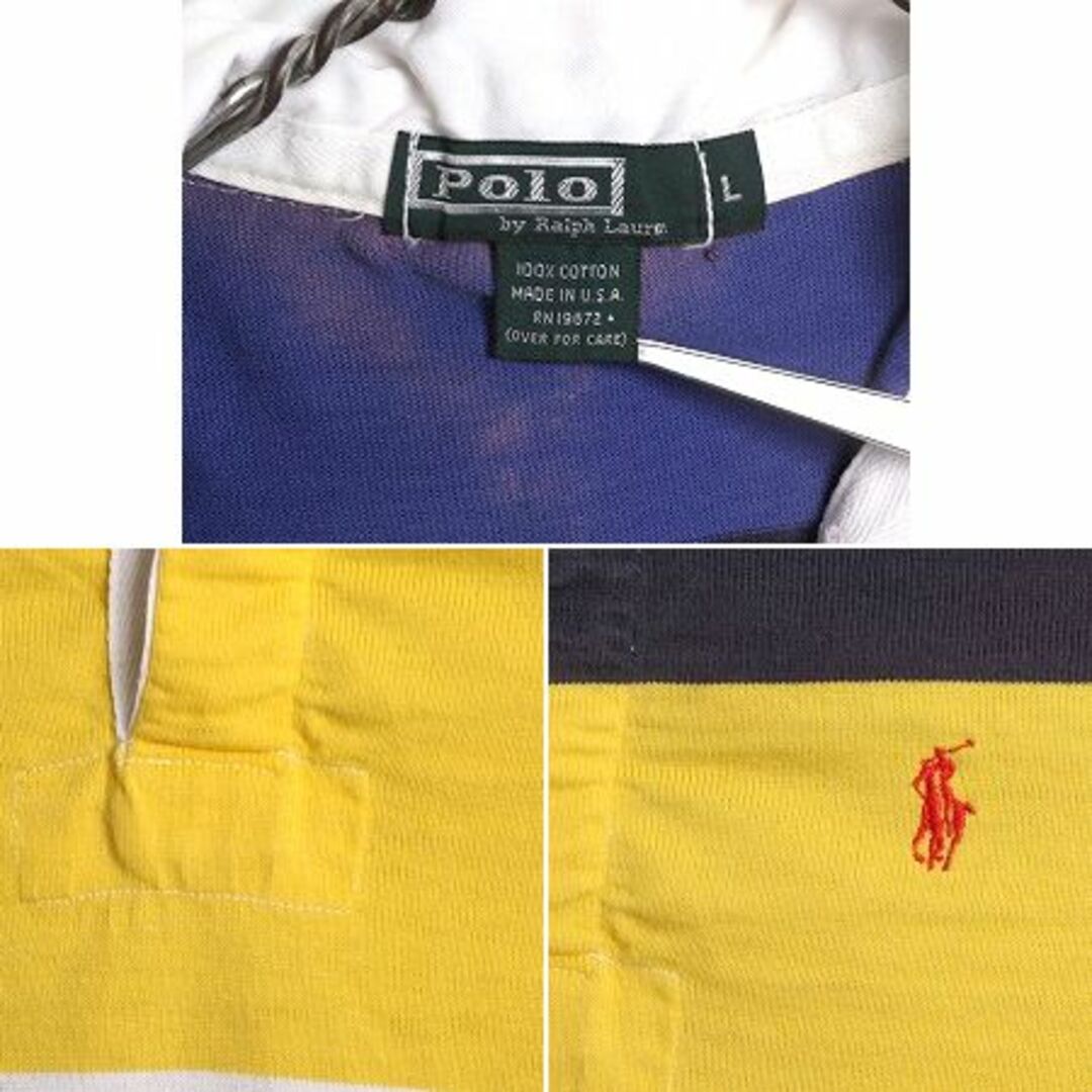 Ralph Lauren - 90s USA製 ポロ ラルフローレン ボーダー 長袖 Ralph Lauren - 90s USA製 ポロ ラルフローレン ボーダー 長袖