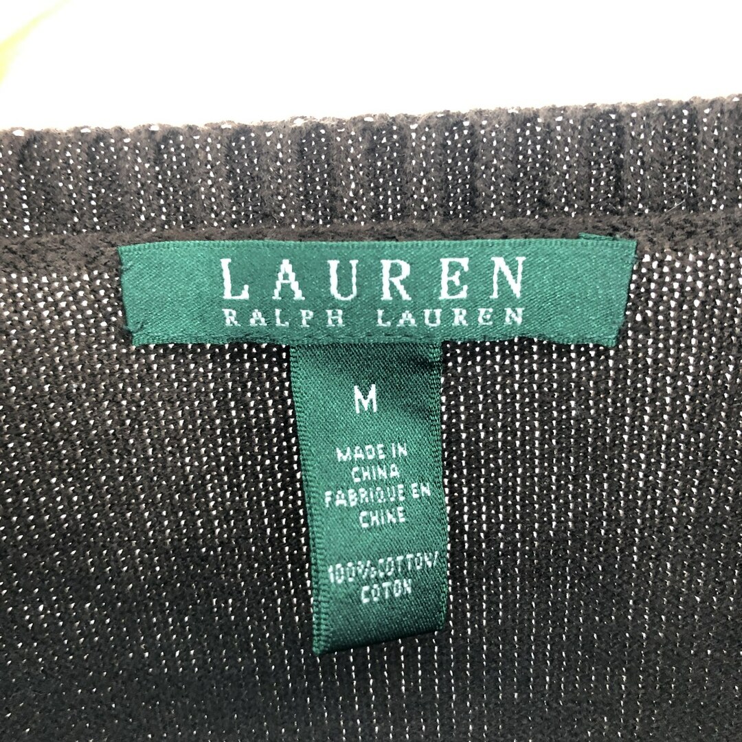 Ralph Lauren(ラルフローレン)の古着 ラルフローレン Ralph Lauren LAUREN ヘンリーネック ローレン コットンニットセーター レディースM ヴィンテージ /eaa425868 レディースのトップス(ニット/セーター)の商品写真