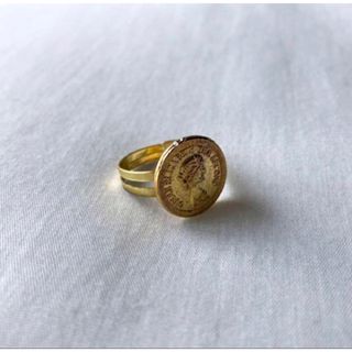 ロキエ(Lochie)の【訳アリ特価】୨୧ Vintage rétro gold coin ring(リング)