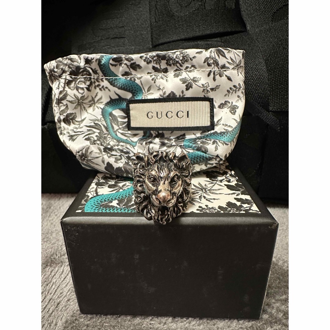 Gucci(グッチ)のGUCCI ライオンヘッド　リング　20 お乳大好きっ子ちゃん専用 メンズのアクセサリー(リング(指輪))の商品写真