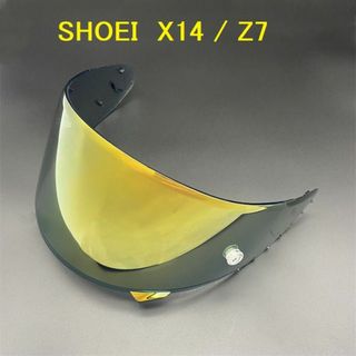 ショウエイ(SHOEI)のSHOEI  X14  Z7 ヘルメット　交換用　ゴールド　シールド(ヘルメット/シールド)