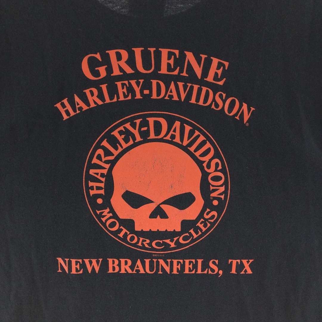 Harley Davidson(ハーレーダビッドソン)の古着 ハーレーダビッドソン Harley-Davidson 両面プリント モーターサイクル バイクTシャツ レディースXL /eaa381779 レディースのトップス(Tシャツ(半袖/袖なし))の商品写真