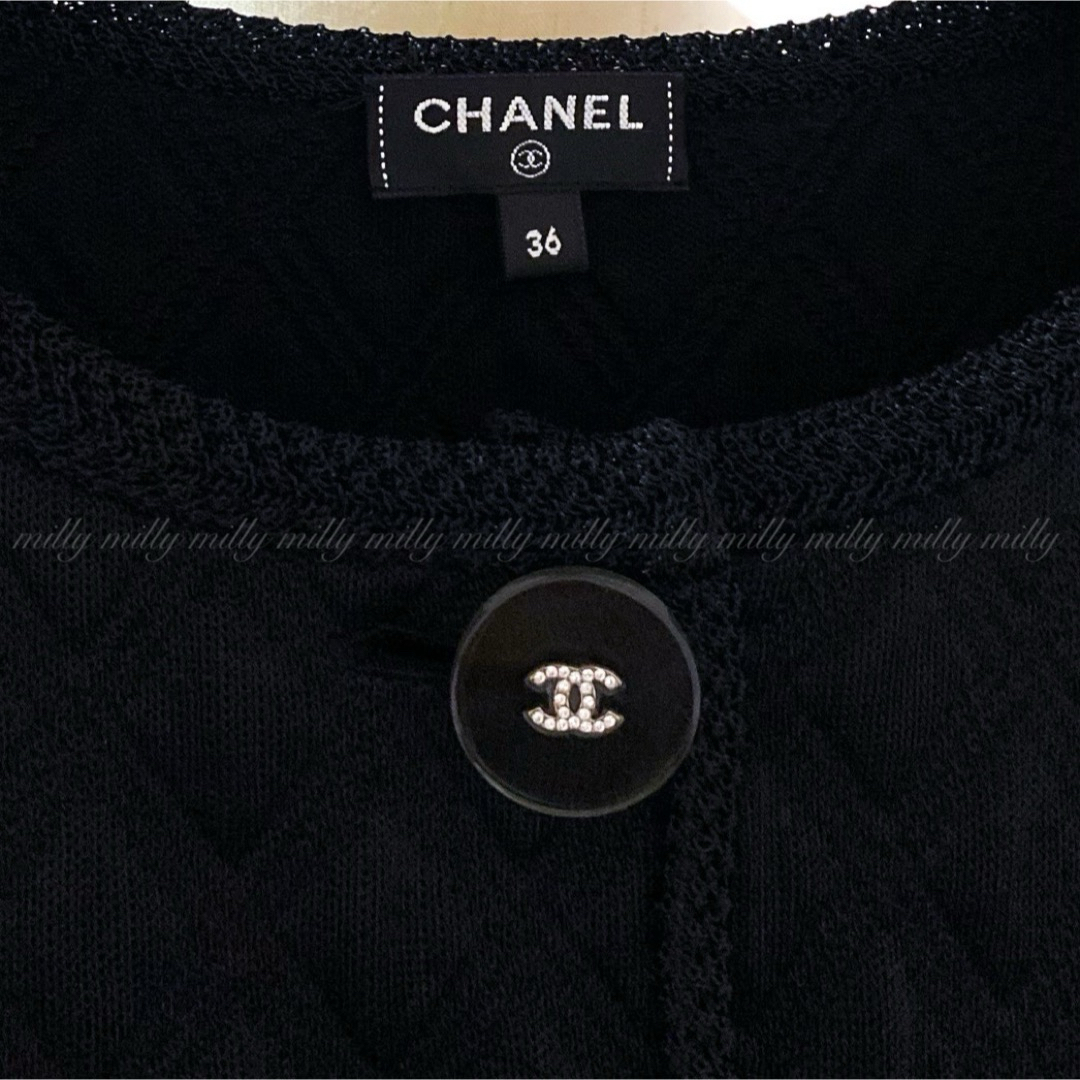 CHANEL(シャネル)の【CHANEL】CCボタンマトラッセジャケット レディースのジャケット/アウター(ノーカラージャケット)の商品写真