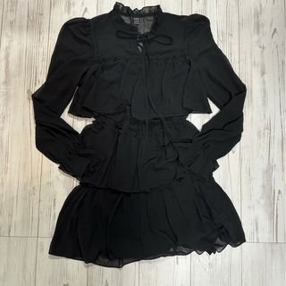 シーイン(SHEIN)のSHEINシフォンフリルワンピース(ミニワンピース)