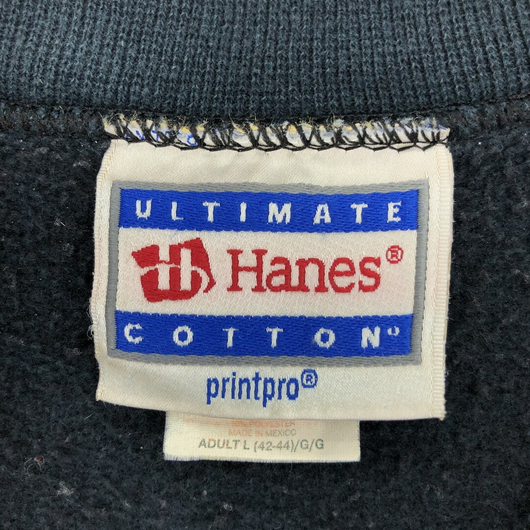 Hanes(ヘインズ)の古着 00年代 ヘインズ Hanes 両面 プリントスウェットシャツ トレーナー メンズL /eaa431110 メンズのトップス(スウェット)の商品写真