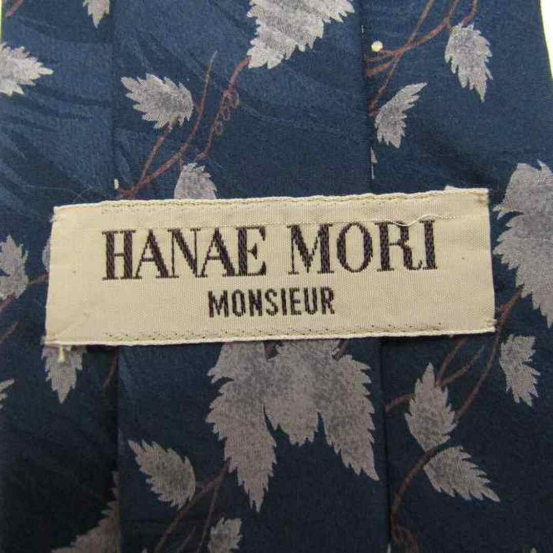 HANAE MORI(ハナエモリ)のハナエモリ ブランドネクタイ ボタニカル柄 シルク 日本製 メンズ ネイビー HANAE MORI 森英恵 メンズのファッション小物(ネクタイ)の商品写真