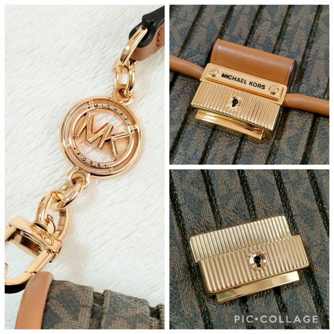 Michael Kors(マイケルコース)の未使用級　大人気　マイケルコース　MK ハンドバック　ブラウン　茶色 レディース レディースのバッグ(ハンドバッグ)の商品写真