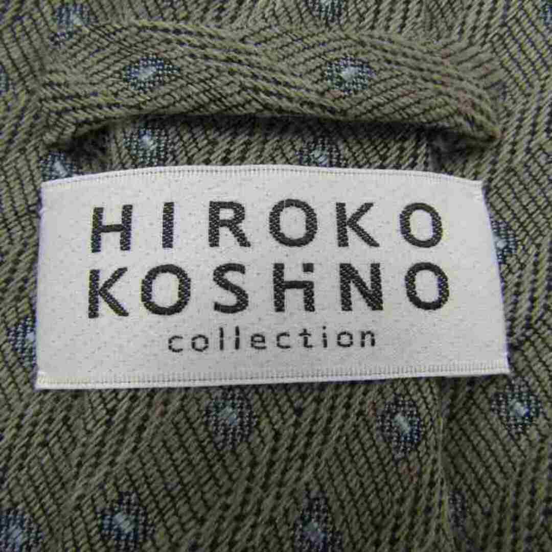 HIROKO KOSHINO(ヒロココシノ)のヒロコ・コシノ ブランドネクタイ ストライプ柄 スクエアドット シルク/ウール メンズ グレー系 HIROKO KOSHINO メンズのファッション小物(ネクタイ)の商品写真