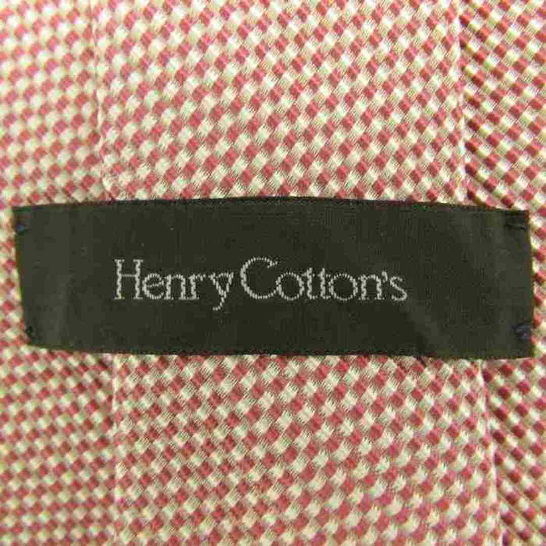 ヘンリーコットンズ ブランドネクタイ 総柄 シルク混 メンズ ピンク系 Henry Cottons メンズのファッション小物(ネクタイ)の商品写真
