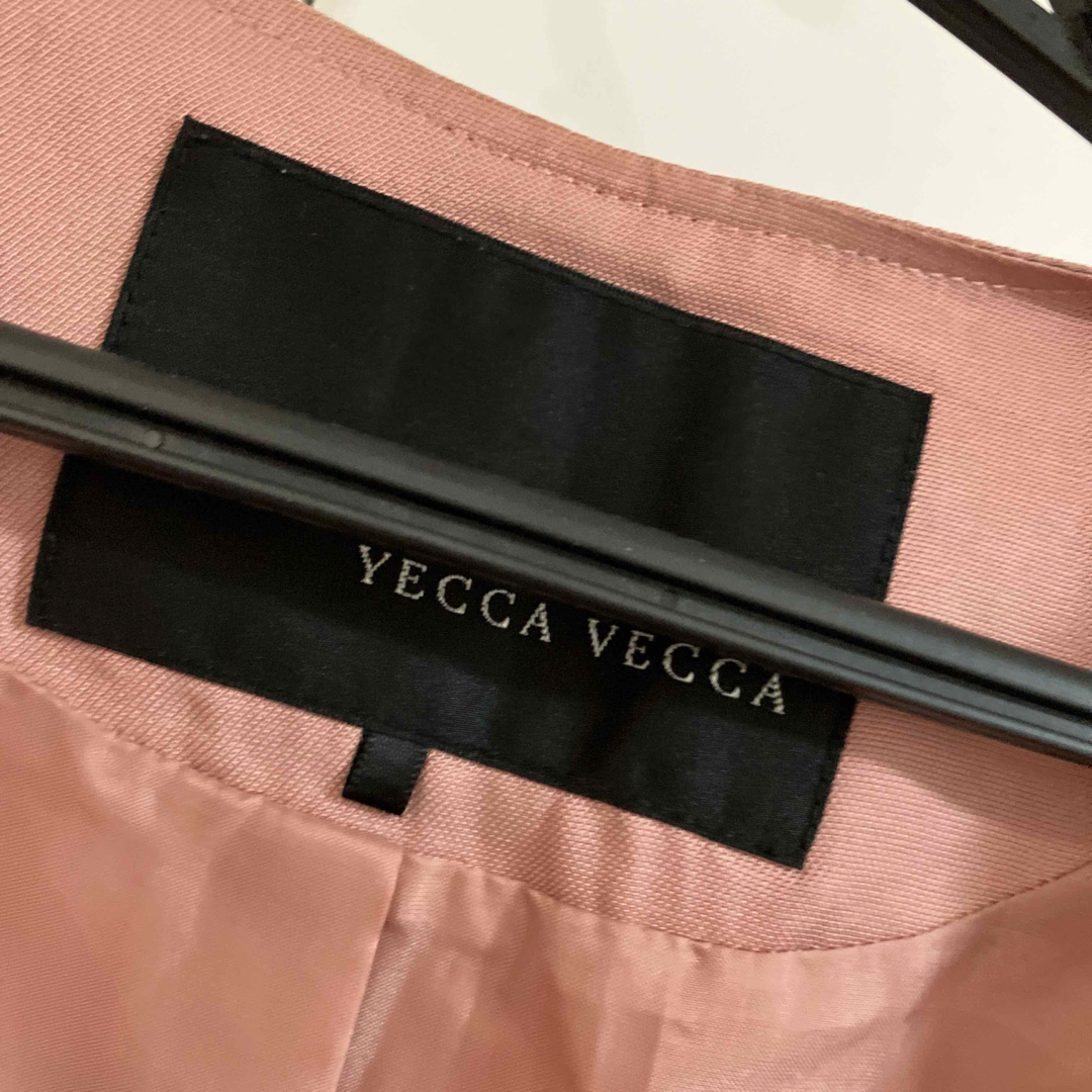 YECCA VECCA(イェッカヴェッカ)のイエッカヴェッカ　ウエストドロストコート　スプリングコート　ピンク レディースのジャケット/アウター(ノーカラージャケット)の商品写真