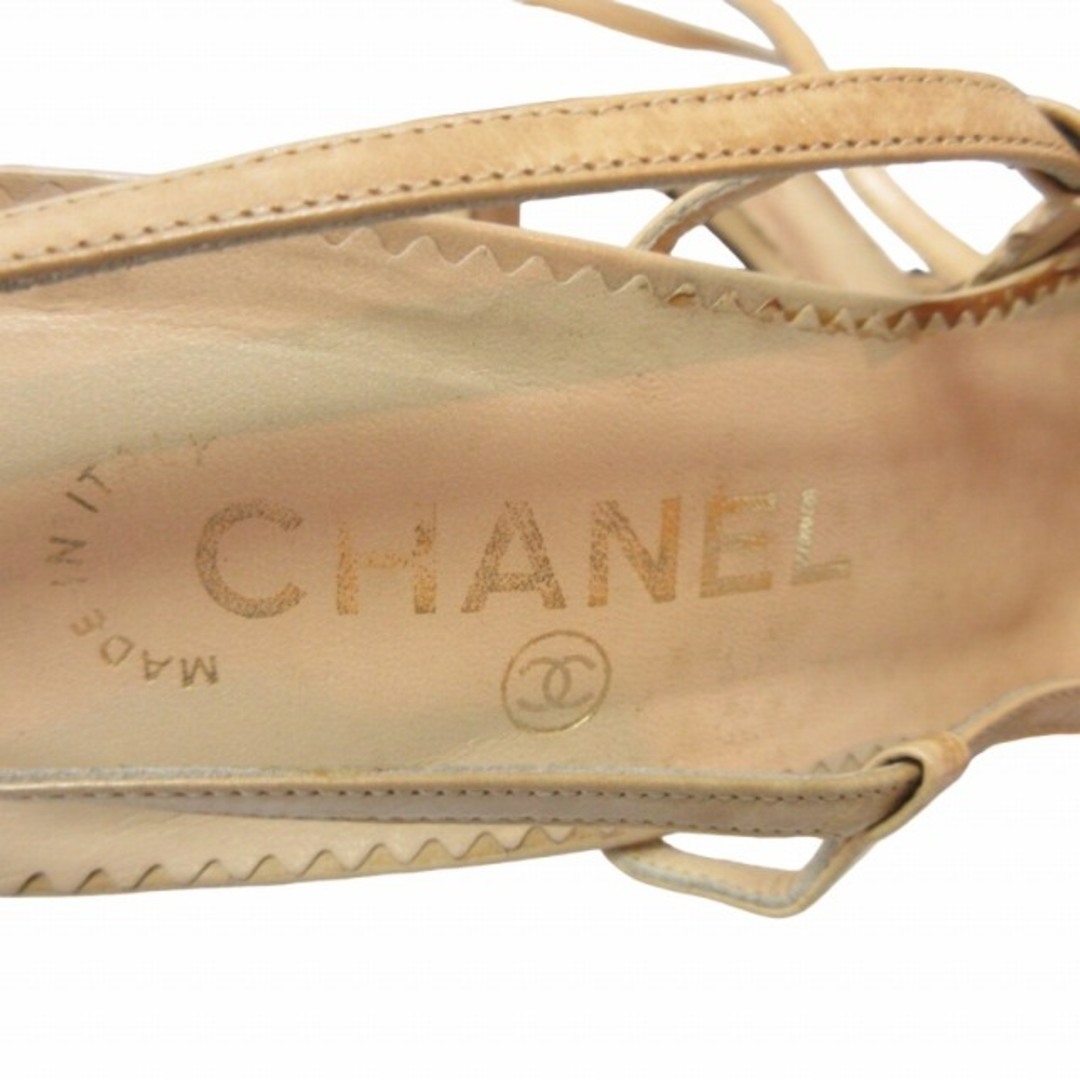 CHANEL(シャネル)のシャネル バックスリングパンプス ココマーク ベージュ37 24㎝ IBO48 レディースの靴/シューズ(ハイヒール/パンプス)の商品写真