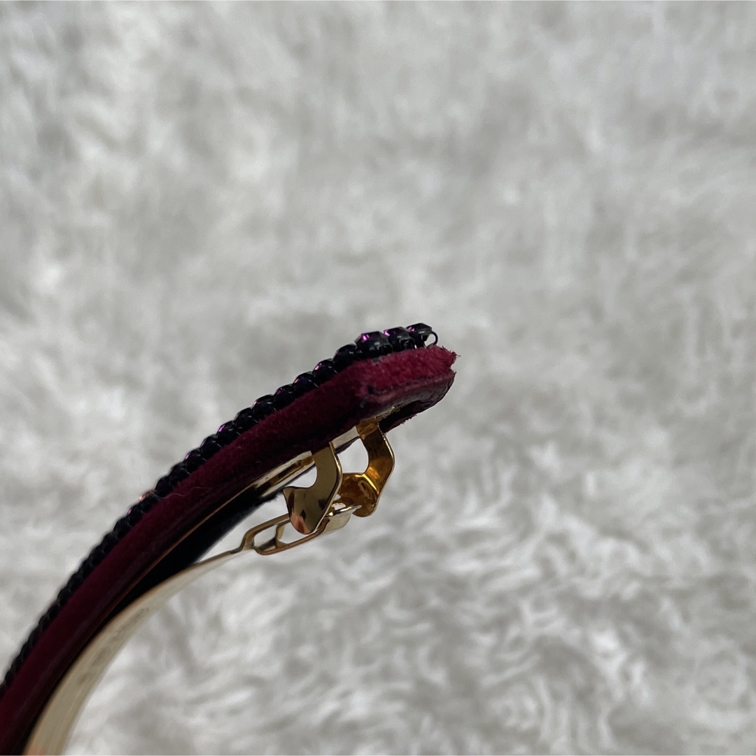 acca(アッカ)のACCA スワロフスキー バレッタ ピンク パープル レディースのヘアアクセサリー(バレッタ/ヘアクリップ)の商品写真