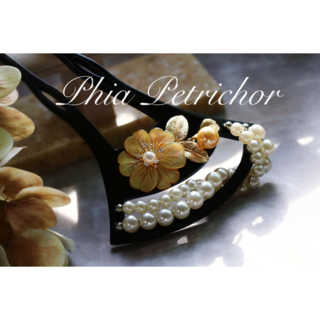 髪飾り 桜 かんざし バチ型 螺鈿 真珠母貝 パール Y2401050簪(和装小物)